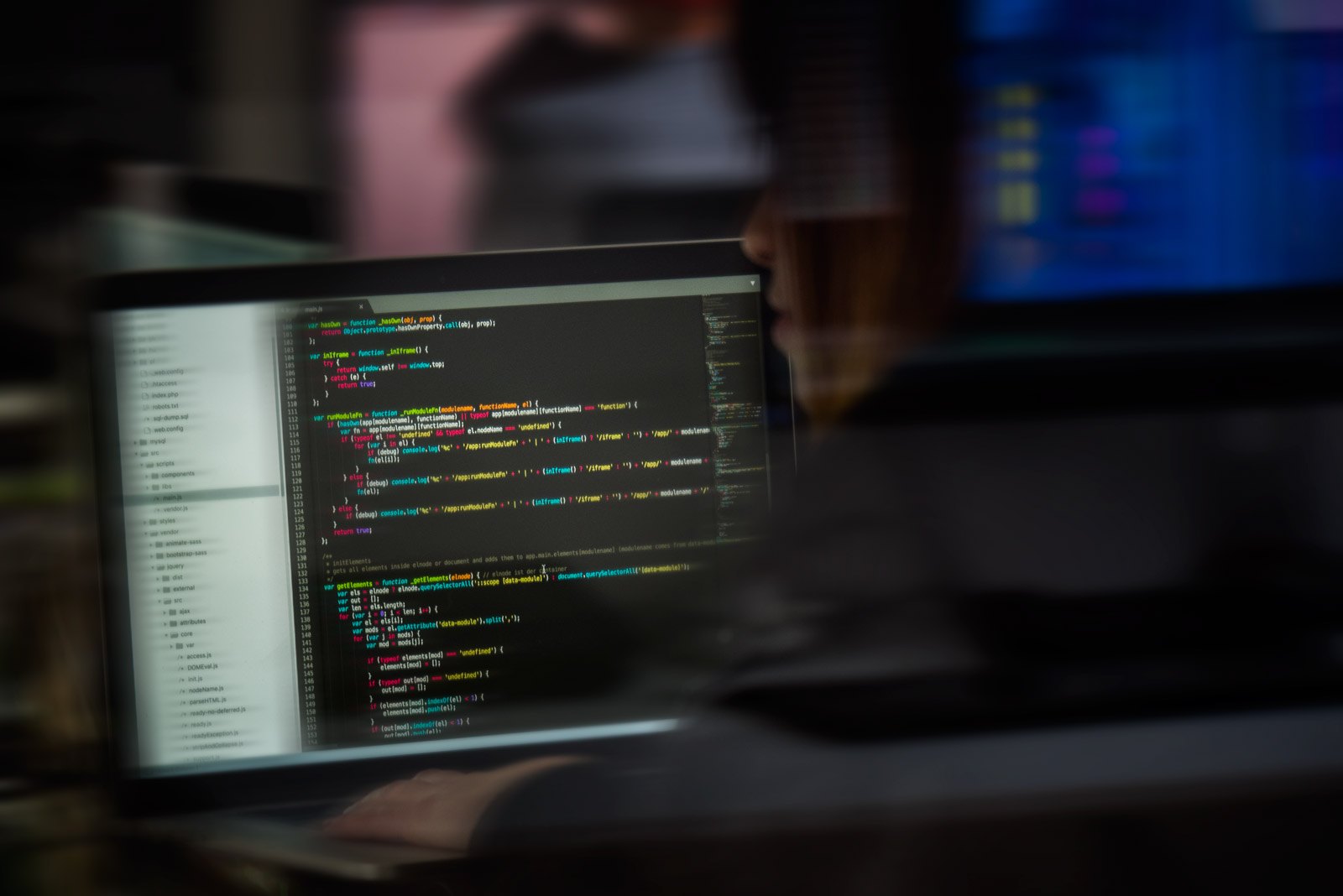 Monitor mit Quellcode